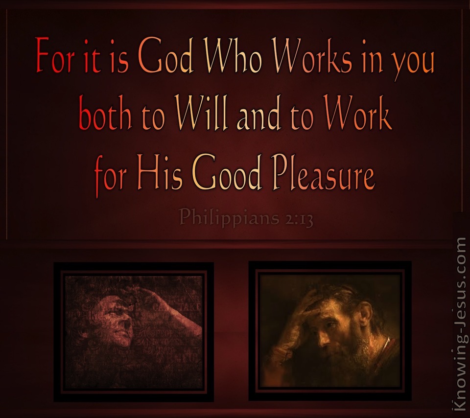 Philippians 2:13 It Is God Who Works In You (brown)